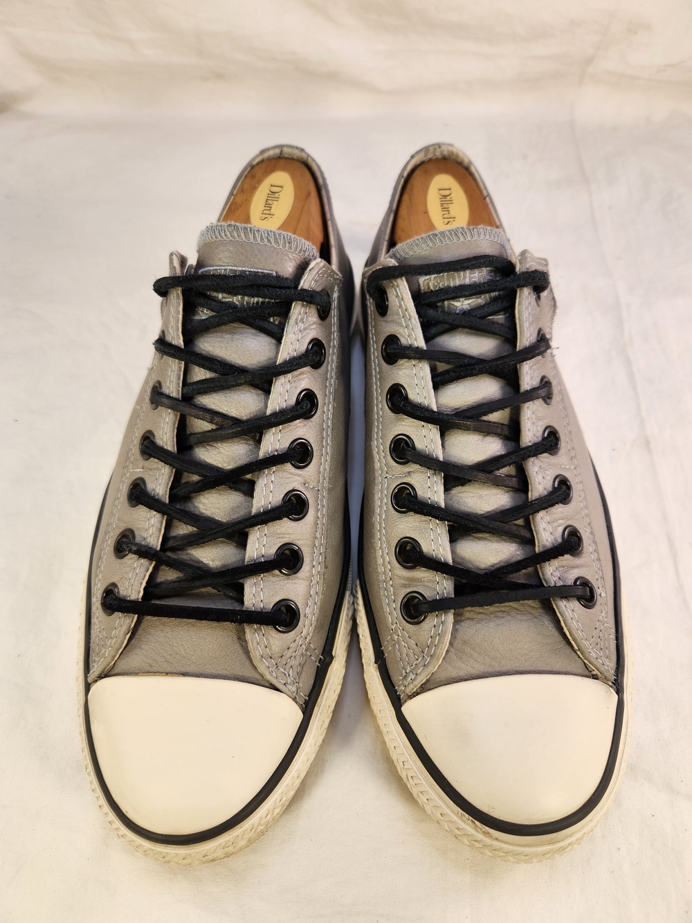 CONVERSE BY JOHN VARVATOS GRAY LEATHER MEN SNEAKERS SIZE 9.5/ WOMEN 11.5/ EUR 43